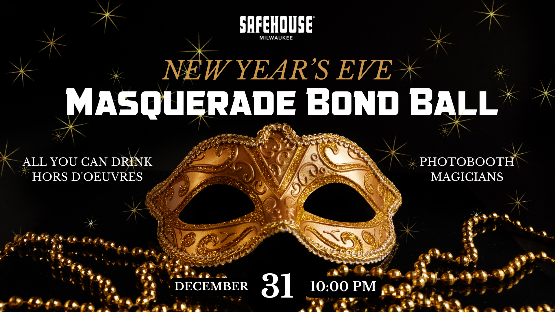 Masquerade Bond Ball: New Year&#x27;s Eve Party